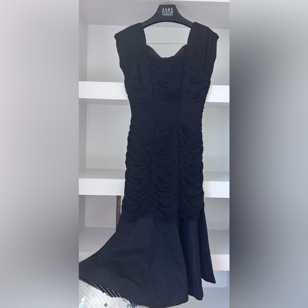Vintage Old Hollywood 1920s/30s runched chiffon & taffeta dress, stunning!